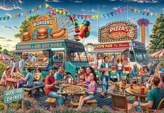 Bluebird puzzle legpuzzel food trailer - 1000 stukjes puzzelplezier.