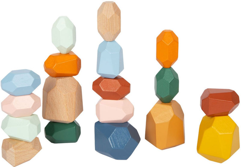 Load image into Gallery viewer, Small foot - houten balans blokken safari, 18dlg.
