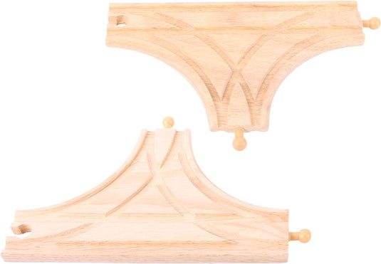 Bigjigs houten rails - t-splitsing, 2st.