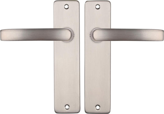 Starx deurklink zilver - rvs look â€“ deurbeslag â€“ deurkruk met schild â€“ blind - deurklink blok â€“ 43 x 180 x ã˜ 18 mm