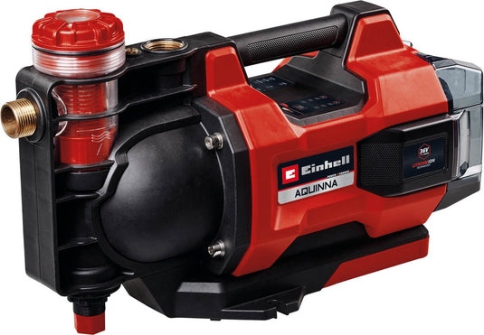 Einhell accu automatische tuinpomp aquinna 36 38 f led automatic li solo - power x-change - 36 v - max. druk: 3,7 bar - max. levercapaciteit: 3.800 l u - max. opvoerhoogte: 37 m - automatische functie - excl. accu lader