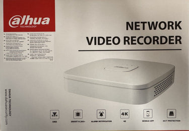 Dahua nvr4104-p-4ks3 4 kanaals poe 4k ultra hd netwerk video recorder tot 12 megapixel