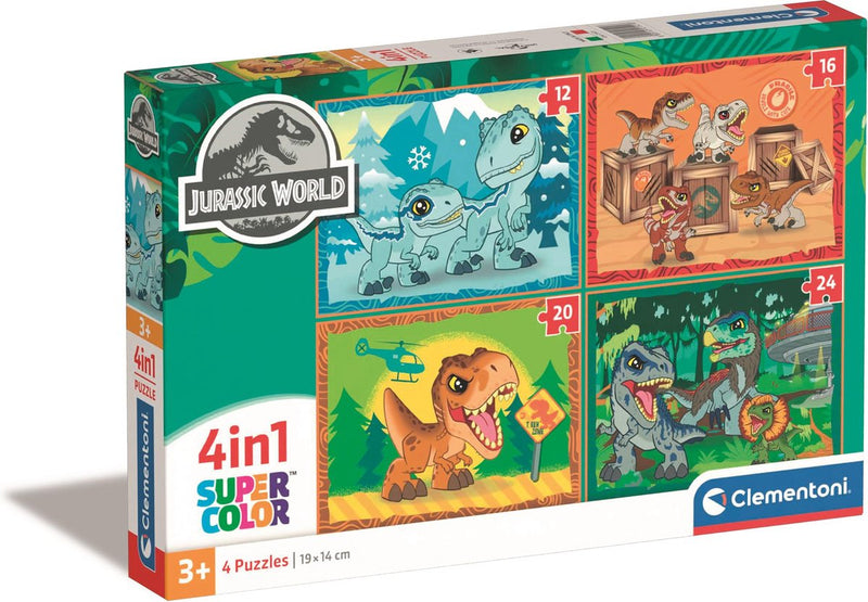 Load image into Gallery viewer, Clementoni legpuzzel 4in1 jurassic world
