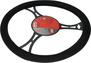Carpoint stuurhoes auto - suedine suède zwart - voor sturen met een diameter van 37-39 cm