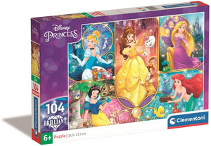 Clementoni - puzzel - 104 stukjes - briljant prinses - puzzel voor kinderen - vanaf 6 jaar