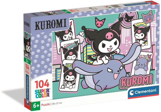 Clementoni kuromi puzzel 104 stukjes - sanrio kinderpuzzel - legpuzzel - educatief speelgoed voor meisjes en kinderen vanaf 6 jaar