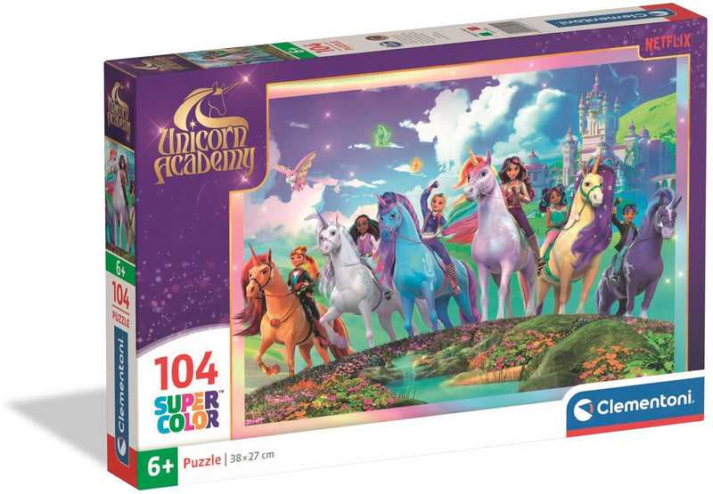 Load image into Gallery viewer, Clementoni puzzel unicorn academy - 104dlg.
