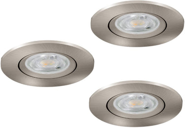 Eglo barranco inbouwspot - badkamer - gu10 - ø 8.4 cm - grijs - set van 3 stuks
