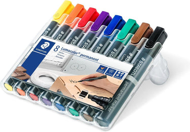 Staedtler lumocolor permanent marker beitelpunt - box 8 st