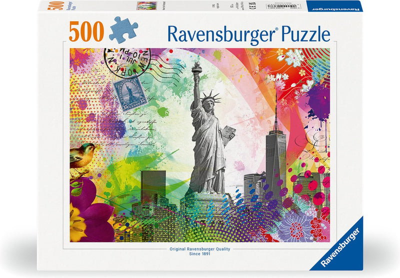 Load image into Gallery viewer, Ravensburger puzzel new york postcard - legpuzzel - 500 stukjes
