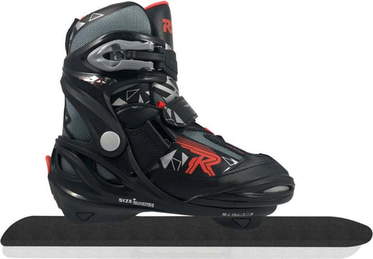 Roces – v-ice 4.0 – noren – schaatsen – zwart rood – snelle langebaan noren verstelbare pasvorm – maat eu 30-35
