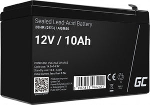 Green cell 12v 10ah 10000mah vrla agm accu
