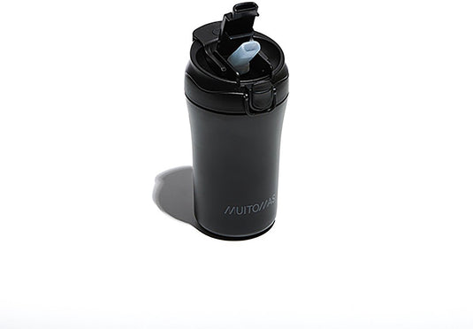 Muitomas thermofles - dubbel geïsoleerde voering -350ml – vergrendeling op dop - 12 uur warm of 24 uur koude dranken – zwart
