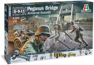 Italeri modelbouwpakket diorama - 6194 pegasus bridge - d.day 75 ann. 1944-2019 - battle set plastic - 1:72 - modelbouw