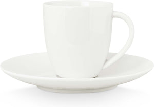 Vtwonen koffiekop met schotel - wit - porselein - 100ml