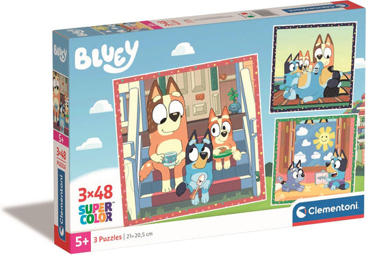 Clementoni - puzzel - 3 x 48 stukjes - bluey - puzzel voor kinderen - vanaf 5 jaar