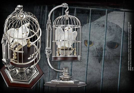 Noble collection harry potter - miniatuur figuur - hedwig in cage