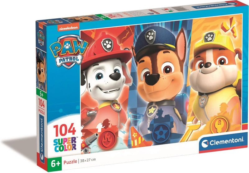 Load image into Gallery viewer, Clementoni legpuzzel super color paw patrol close up, 104st.
