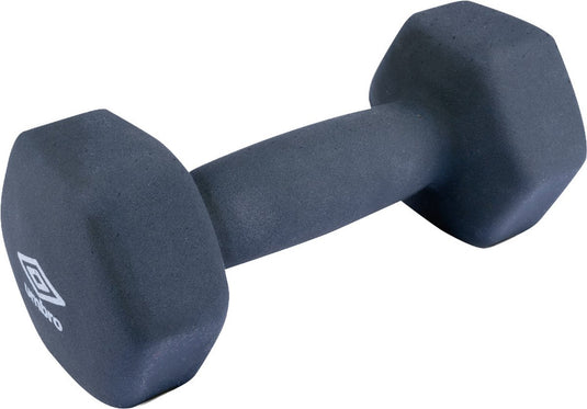 Umbro halter 3 kg - dumbell - blauw - rubber vinyl - krachttraining en cardio - stoot- en krasvrij materiaal - perfect voor beginnende sporters en senioren