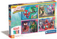 Clementoni - puzzel - 4 puzzels in 1 doos - spidey and his amazing friends - puzzel voor kinderen - vanaf 3 jaar