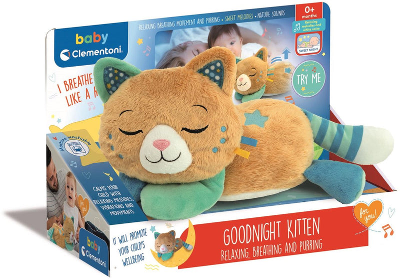 Load image into Gallery viewer, Clementoni baby spinnende knuffelkat
