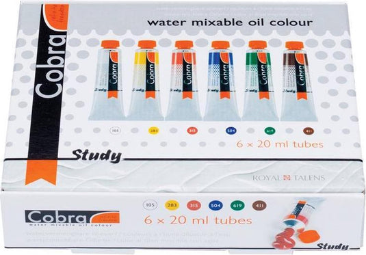 Cobra study olieverf set 6 x 20 ml