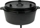 Valhal outdoor dutch oven braadpan 12l met pootjes - gietijzer - deksel te gebruiken als koekepan vh12l+