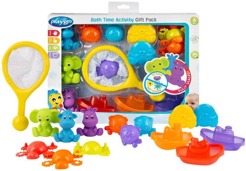Load image into Gallery viewer, Playgro activiteiten badgeschenkset – badspeelgoed - speelgoed bad - baby bad speelgoed - badspeeltjes - waterspeelgoed- baby speelgoed 6 maanden - cadeauset baby - volledig afgesloten - geen schimmel - badspeelset 14-delig - bpa vrij
