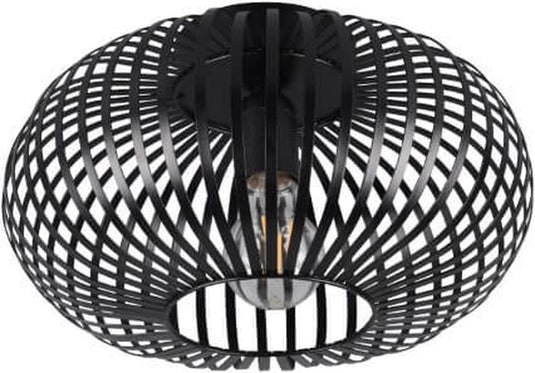 Trio johann - plafondlamp - zwart mat - excl. 1x e27 4 w - verlichting omhoog en omlaag