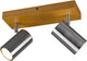 Trio marley - spot - nikkel mat - excl. 2x gu10 4,5w - houten element