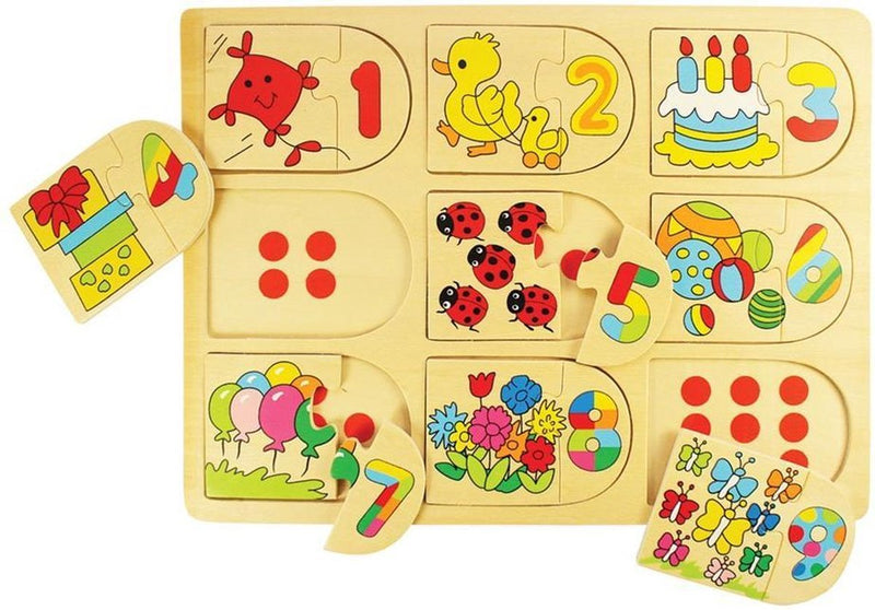Load image into Gallery viewer, Bigjigs toys bigjigs houten leerpuzzel getallen, 18dlg.
