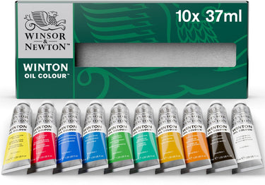 Winsor newton 1490698 winton olieverf set 10x37ml – complete basisset olieverf voor kunstenaars