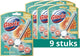 Glorix -wc blokjes - dahlia flower dragonfruit - 9 stuks - voordeelverpakking