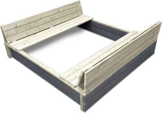 Exit toys exit aksent houten zandbak 136x132cm - zandbak voor buiten - kinderzandbak - fsc hout - tuin