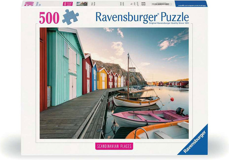 Load image into Gallery viewer, Ravensburger legpuzzel bootshauser in smogen, schweden, 500st.
