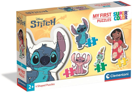 Clementoni my first puzzles stitch - 4 kinderpuzzels met 3 tot 12 stukjes - disney puzzels legpuzzels - eerste puzzel voor peuters en jonge kinderen