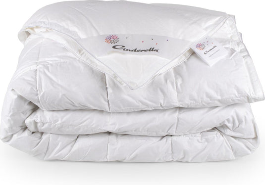 Cinderella soul dekbed 4-seizoenen - 2 persoons - luxe eendendons vulling - percale tijk - 260x220 cm
