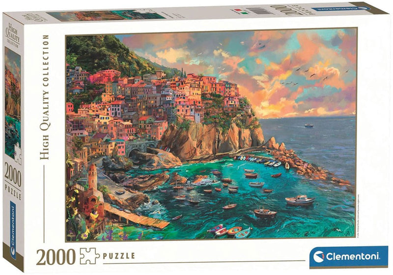 Load image into Gallery viewer, Clementoni legpuzzel painted manarola - puzzel 2000 stukjes italië - high quality collection - puzzels en legpuzzels voor volwassenen
