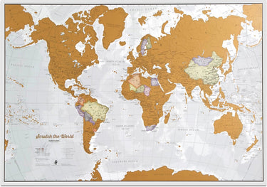Maps international kras de wereld® - engelse uitvoering met luxe afwerking -