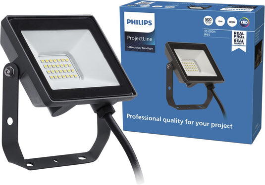 Philips led philips projectline schijnwerper - 10 w - warmwit licht