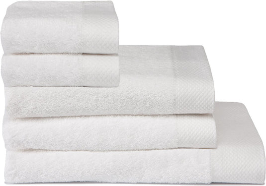 Seahorse combiset pure 5 delige badtextielset white (2xgd+2bd+1xdl)