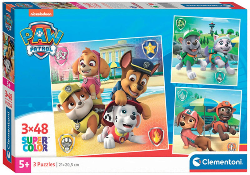 Load image into Gallery viewer, Clementoni legpuzzel super color vierkant paw patrol, 3x48st.
