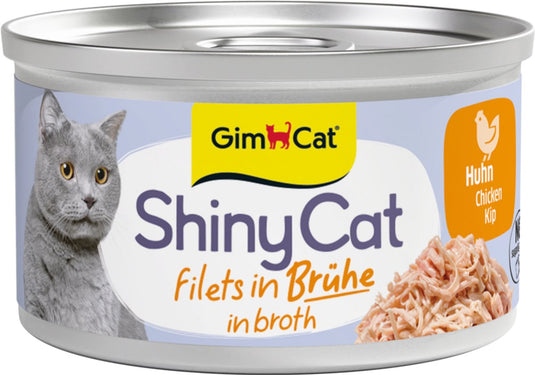 Gimcat 24 x 70 g - shinycat filets in broth kip