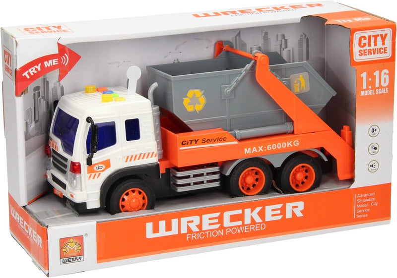 Afbeelding laden in galerijviewer, Lobbes speelgoed bv truck met afzetbak met licht en geluid
