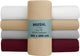 Hush. living hush living - hoeslaken 160x200+30cm - 100% katoen, 144tc, soepel en ademend - elastiek rondom - zand