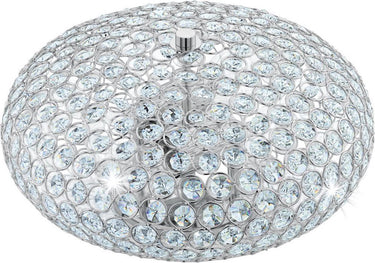 Eglo clemente - plafondlamp - 2 lichts - ø350mm. - chroom - helder