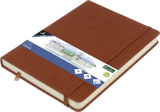 Kangaro schetsboek - a5 - cognac - pu-hardcover - met elastiek en leeslint