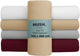 Hush. living hush living - hoeslaken 140x200+30cm - 100% katoen, 144tc, soepel en ademend - elastiek rondom - zand