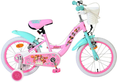 Volare paw patrol kinderfiets - meisjes - 16 inch - roze - twee handremmen
