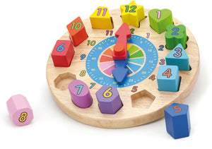 Vigatoys viga toys® puzzelklok met geometrische vormen